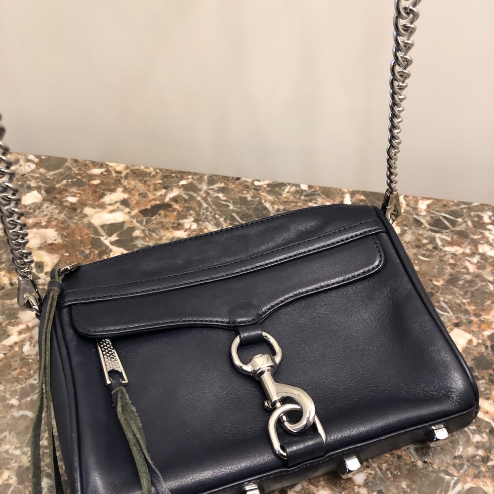 Rebecca Minkoff Mini M.A.C. Leather Bag , Navy